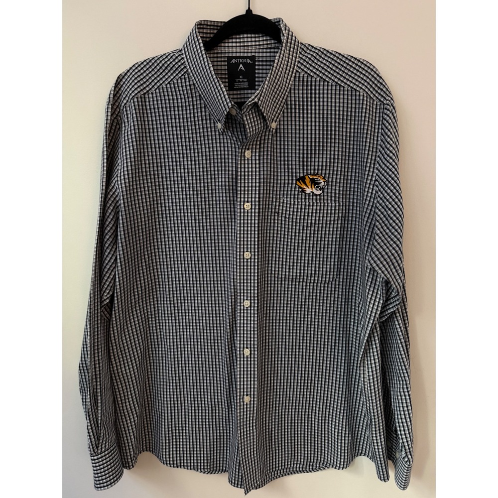 Antigua Missouri Tigers Men's XL Long Sleeve Button Down Shirt Mizzou Plaid
